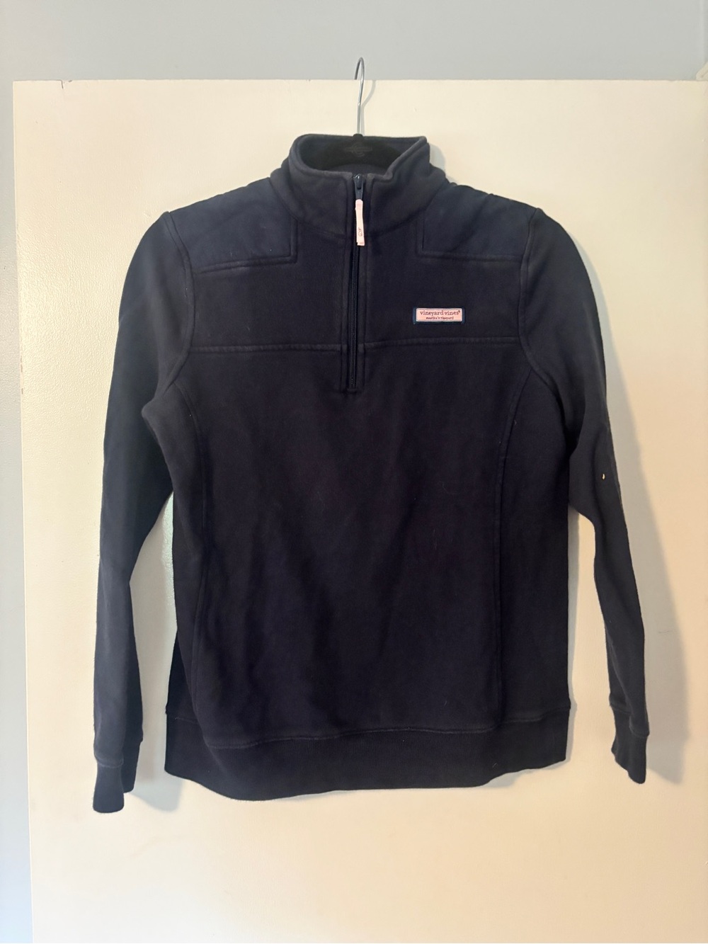 Vineyard Vines Navy Quarter-Zip Shep Shirt, Size S